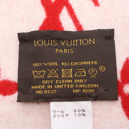 LOUIS VUITTON × Supreme モノグラム マフラー ウール カシミヤ レッド ベージュ ルイヴィトン