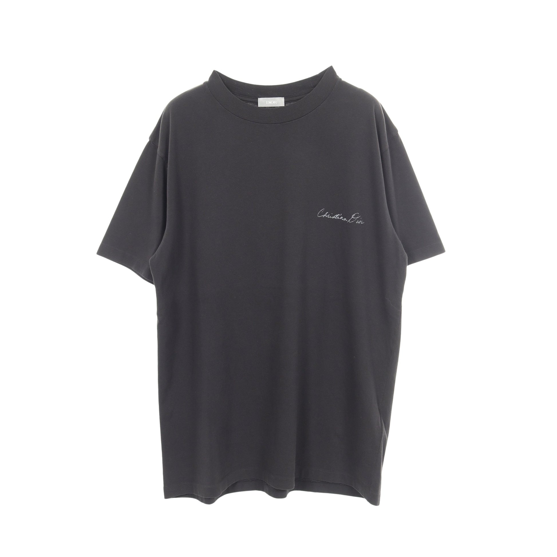 スズラン バックプリント 半袖Tシャツ コットン ブラック ディオール トップス DIOR