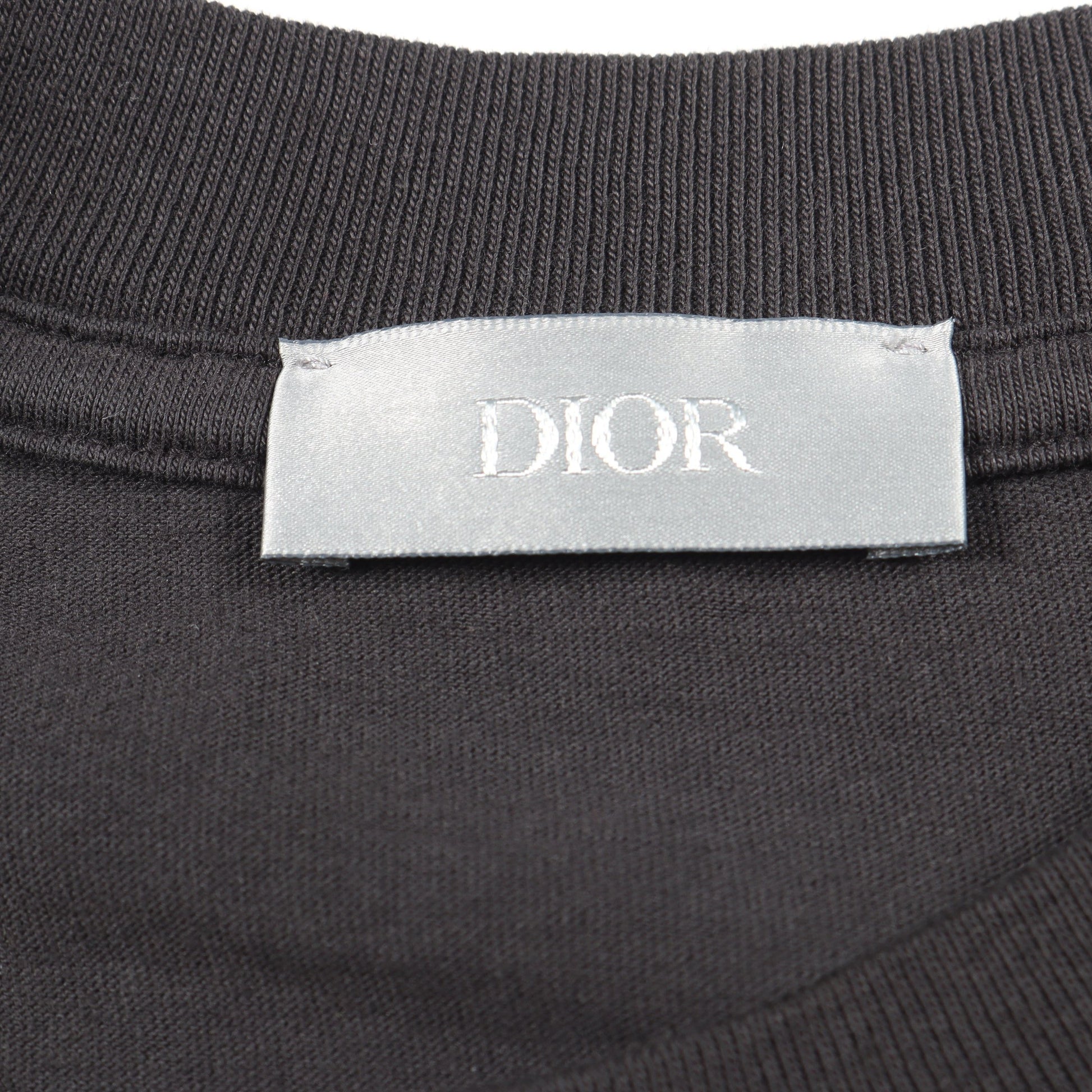 スズラン バックプリント 半袖Tシャツ コットン ブラック ディオール トップス DIOR