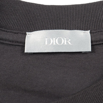 スズラン バックプリント 半袖Tシャツ コットン ブラック ディオール トップス DIOR