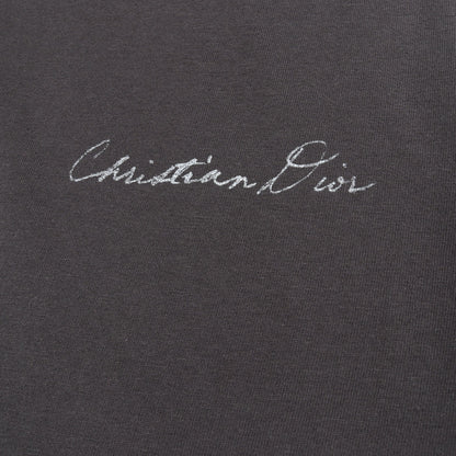 スズラン バックプリント 半袖Tシャツ コットン ブラック ディオール トップス DIOR