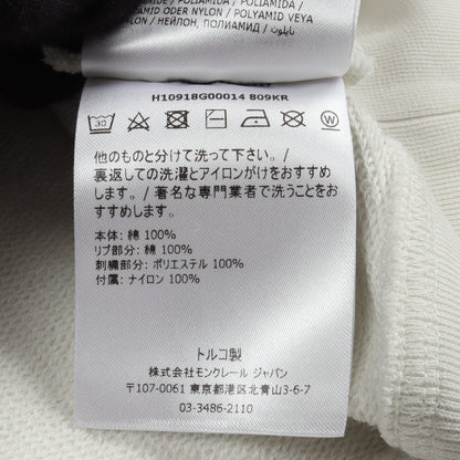 ロゴ刺繍 切替 スウェットシャツ コットン オフホワイト モンクレール トップス MONCLER