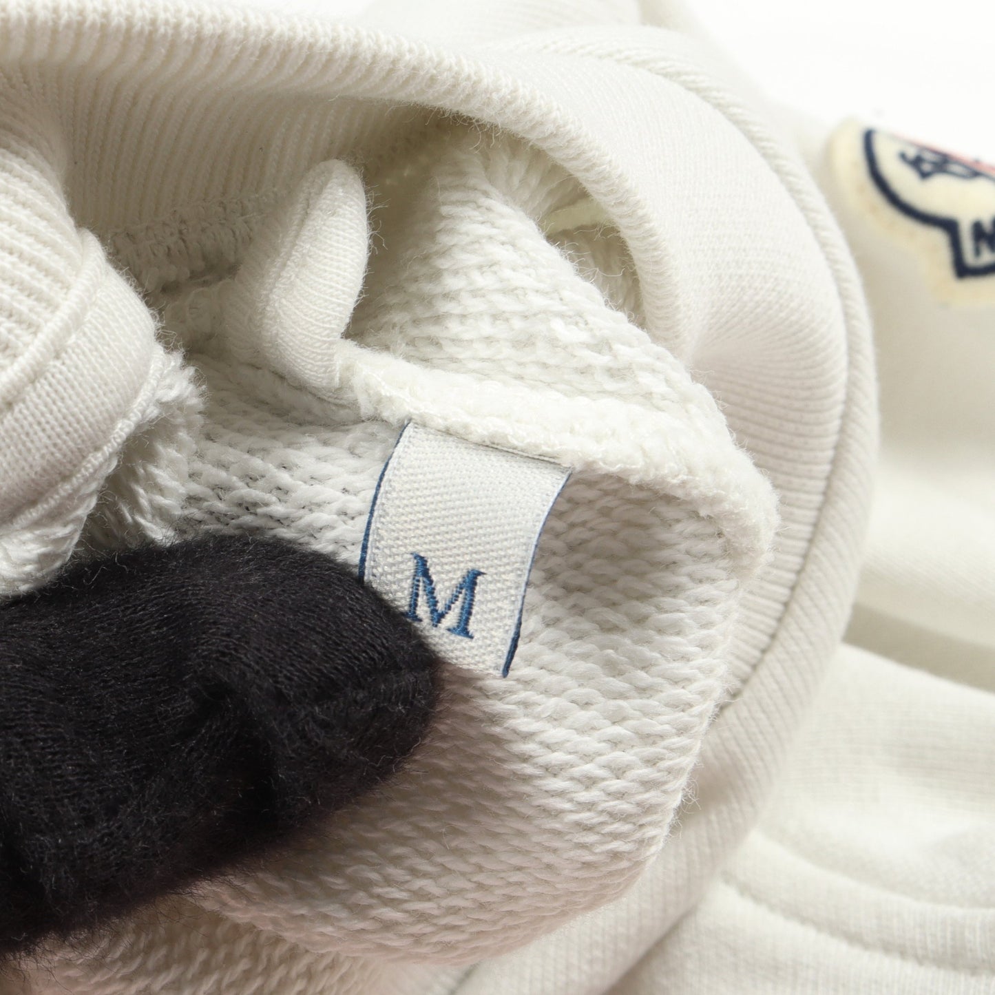 ロゴ刺繍 切替 スウェットシャツ コットン オフホワイト モンクレール トップス MONCLER