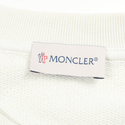 ロゴ刺繍 切替 スウェットシャツ コットン オフホワイト モンクレール トップス MONCLER