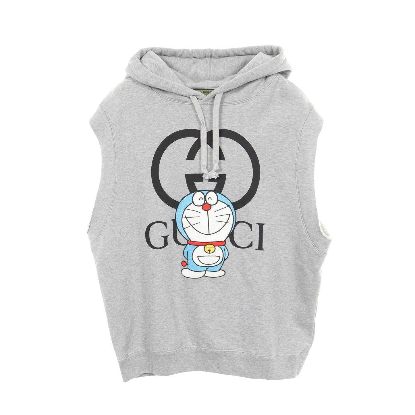 GUCCI × ドラえもん インターロッキングG ノースリーブ プルオーバーパーカー コットン グレー グッチ トップス GUCCI