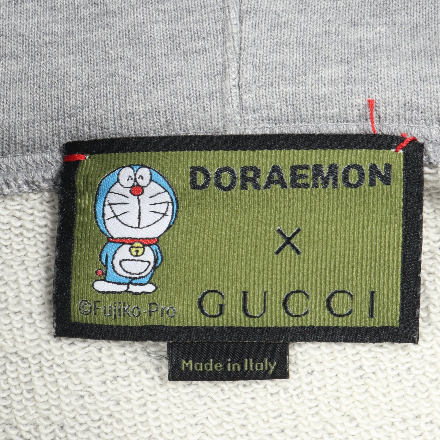GUCCI × ドラえもん インターロッキングG ノースリーブ プルオーバーパーカー コットン グレー グッチ トップス GUCCI