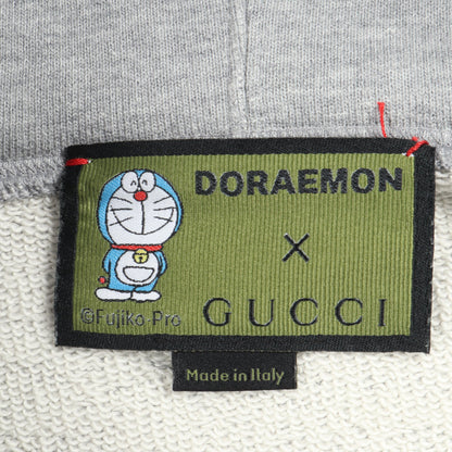 GUCCI × ドラえもん インターロッキングG ノースリーブ プルオーバーパーカー コットン グレー グッチ トップス GUCCI