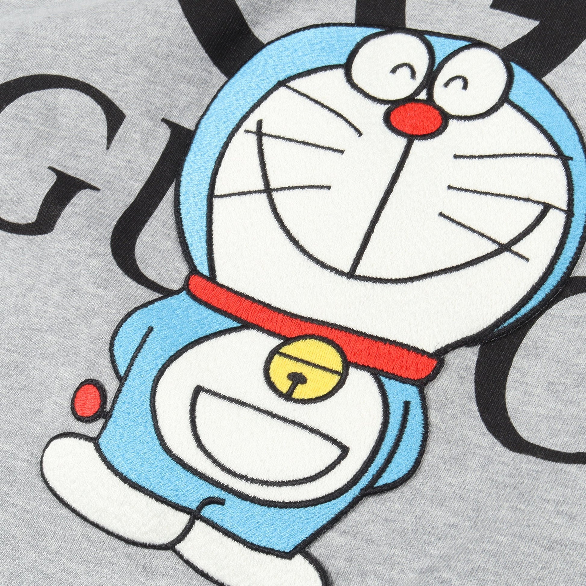 GUCCI × ドラえもん インターロッキングG ノースリーブ プルオーバーパーカー コットン グレー グッチ トップス GUCCI