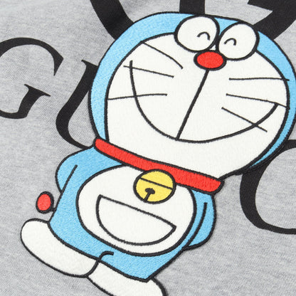 GUCCI × ドラえもん インターロッキングG ノースリーブ プルオーバーパーカー コットン グレー グッチ トップス GUCCI