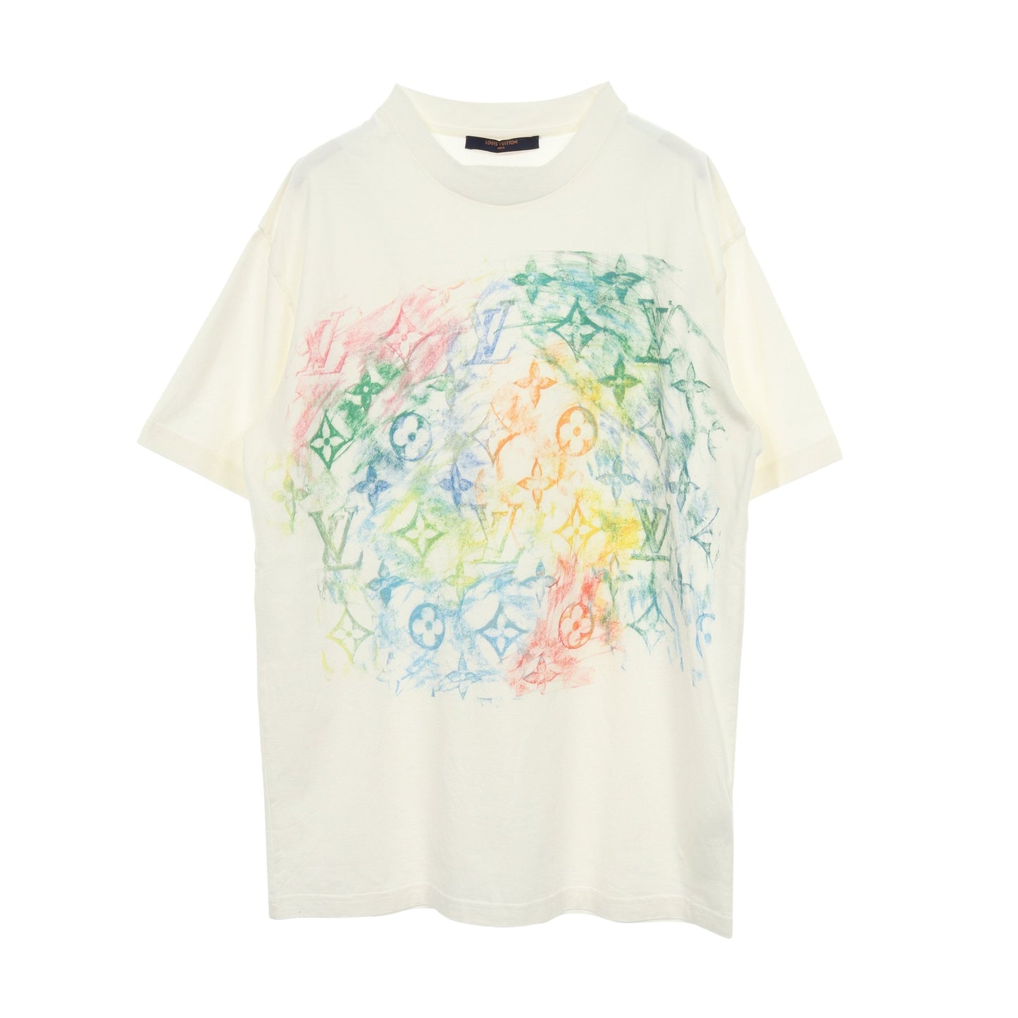 パステルモノグラム 半袖Tシャツ コットン ホワイト マルチカラー ルイヴィトン トップス LOUIS VUITTON