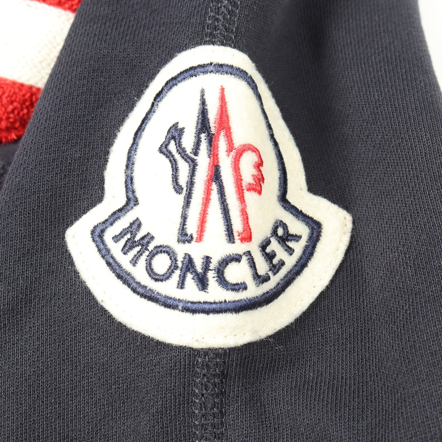 MONCLER GENIUS 2 1952 ビッグハートワッペン プルオーバーパーカー コットン ネイビー モンクレール