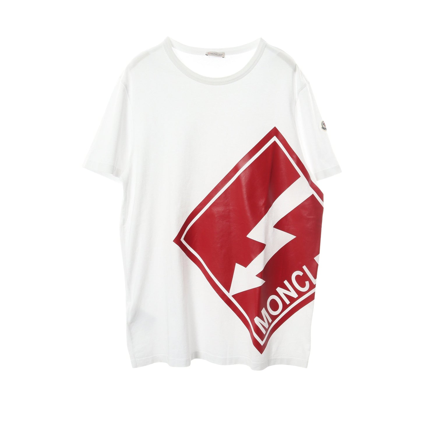 ロゴプリント 半袖Tシャツ コットン ホワイト レッド モンクレール トップス MONCLER