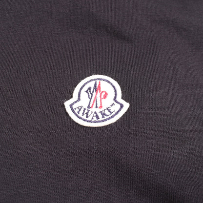 GENIUS 2 MONCLER 1952 × AWAKE クルーネック バックロゴプリント Tシャツ 半袖Tシャツ クルーネック コットン ブラック モンクレール