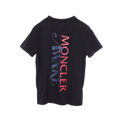 GENIUS 2 MONCLER 1952 × AWAKE クルーネック バックロゴプリント Tシャツ 半袖Tシャツ クルーネック コットン ブラック モンクレール