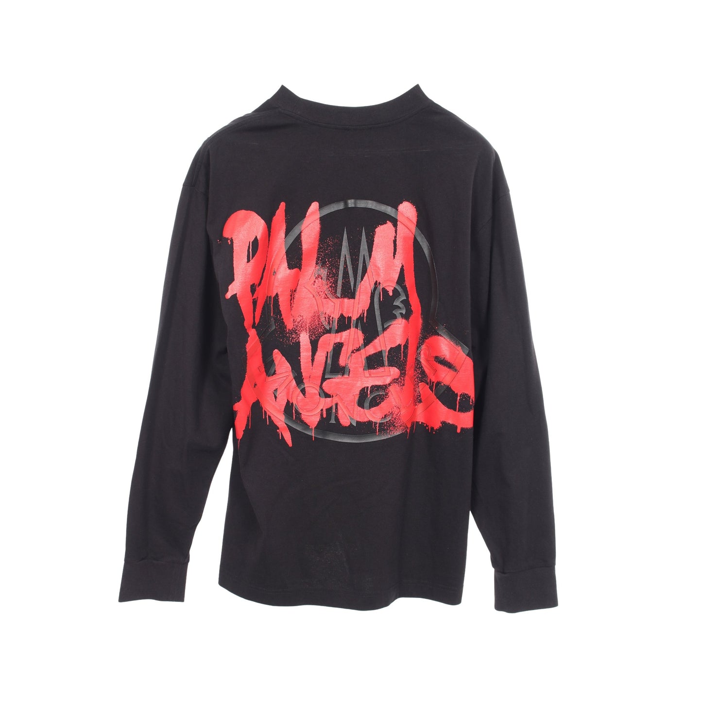MONCLER GENIUS 8 PALM ANGELS 長袖Tシャツ コットン ブラック レッド モンクレール