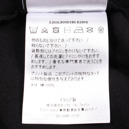 MONCLER GENIUS 8 PALM ANGELS 長袖Tシャツ コットン ブラック レッド モンクレール