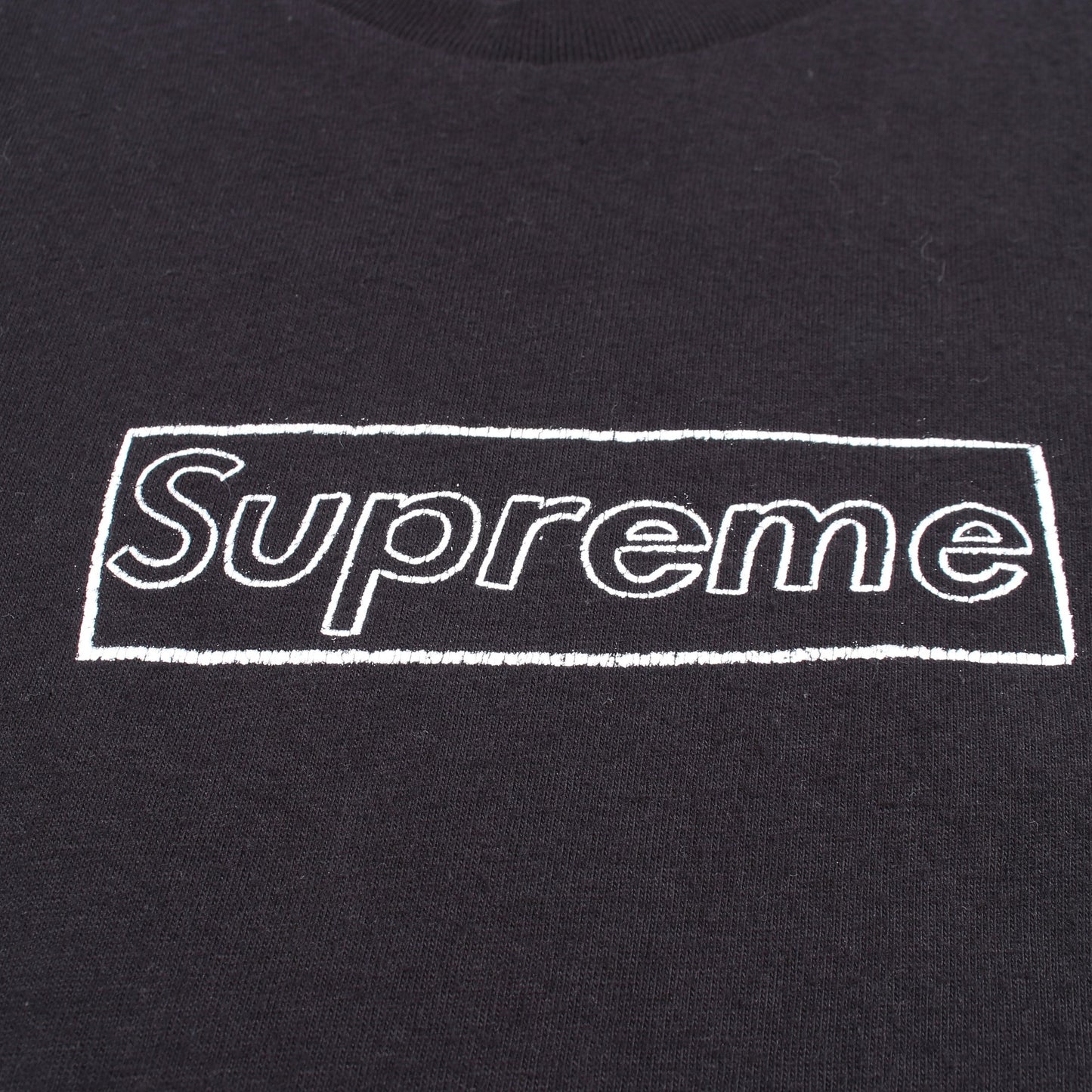 KAWS Chalk Logo Tee 半袖Tシャツ コットン ブラック シュプリーム