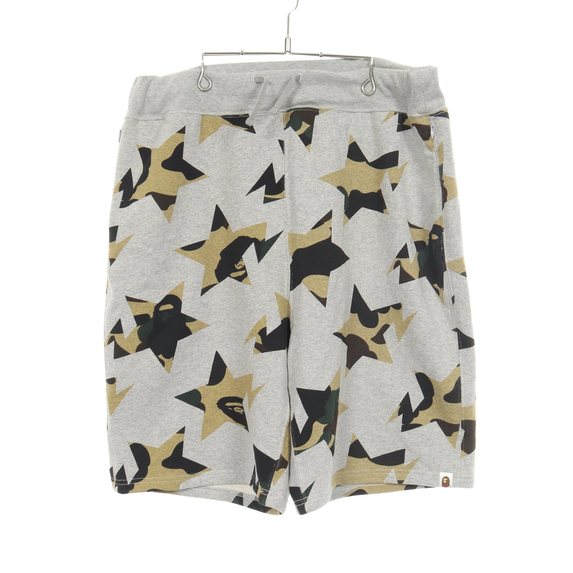 スターカモ 裏起毛 ハーフ スウェットパンツ コットン グレー マルチカラー アベイシングエイプベイプ ボトムス A BATHING APE(BAPE)
