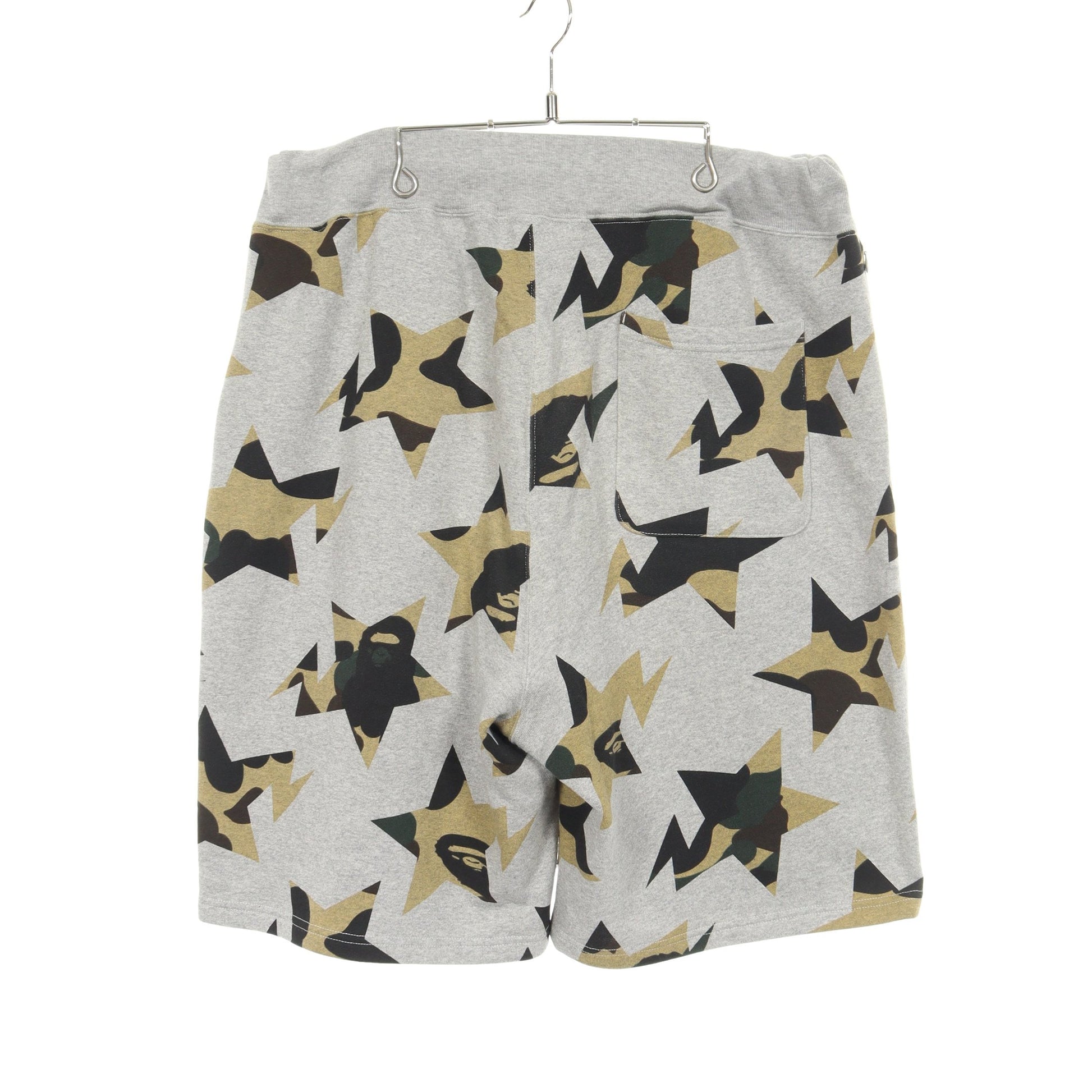 スターカモ 裏起毛 ハーフ スウェットパンツ コットン グレー マルチカラー アベイシングエイプベイプ ボトムス A BATHING APE(BAPE)