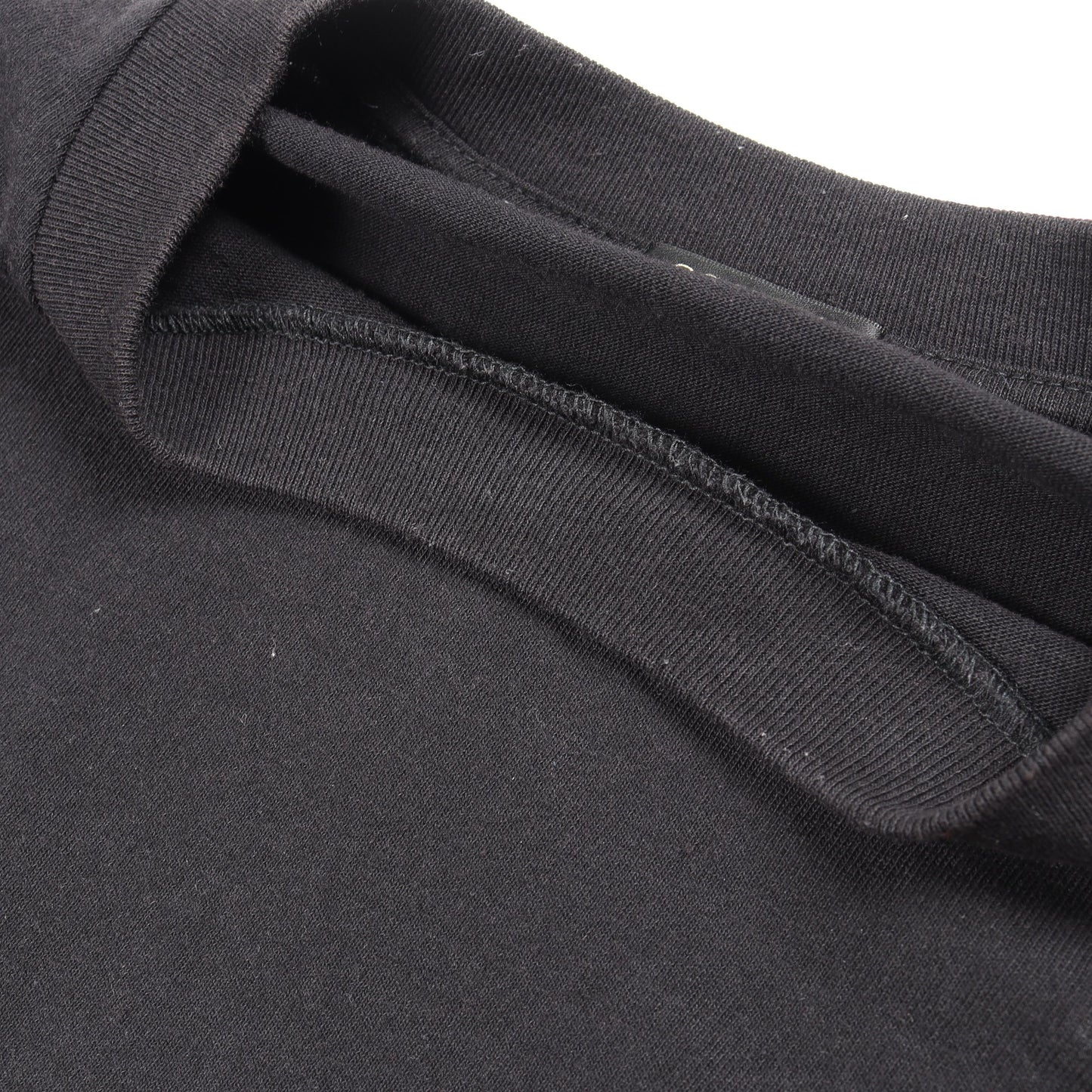 クルーネック 半袖Tシャツ コットン ブラック コモリ トップス COMOLI
