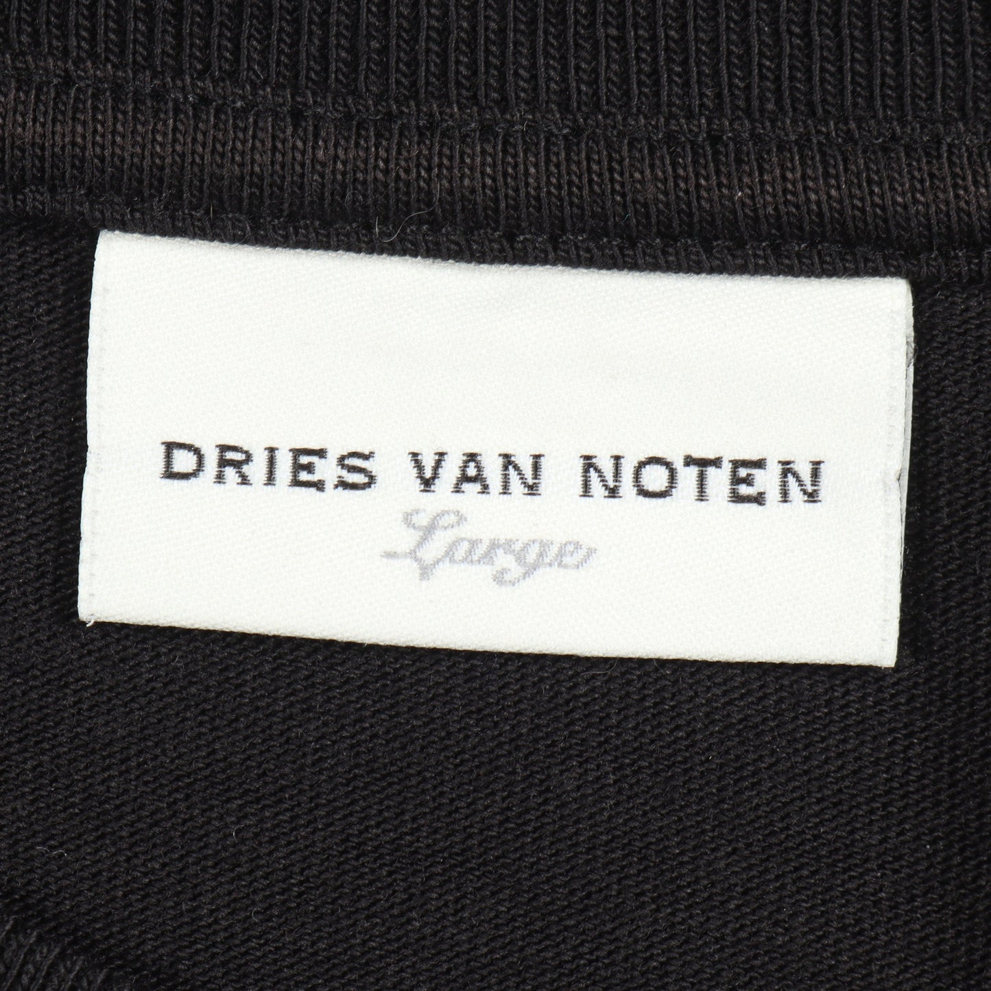 切替 クルーネック 半袖Tシャツ コットン ブラック マルチカラー ドリスヴァンノッテン トップス DRIES VAN NOTEN