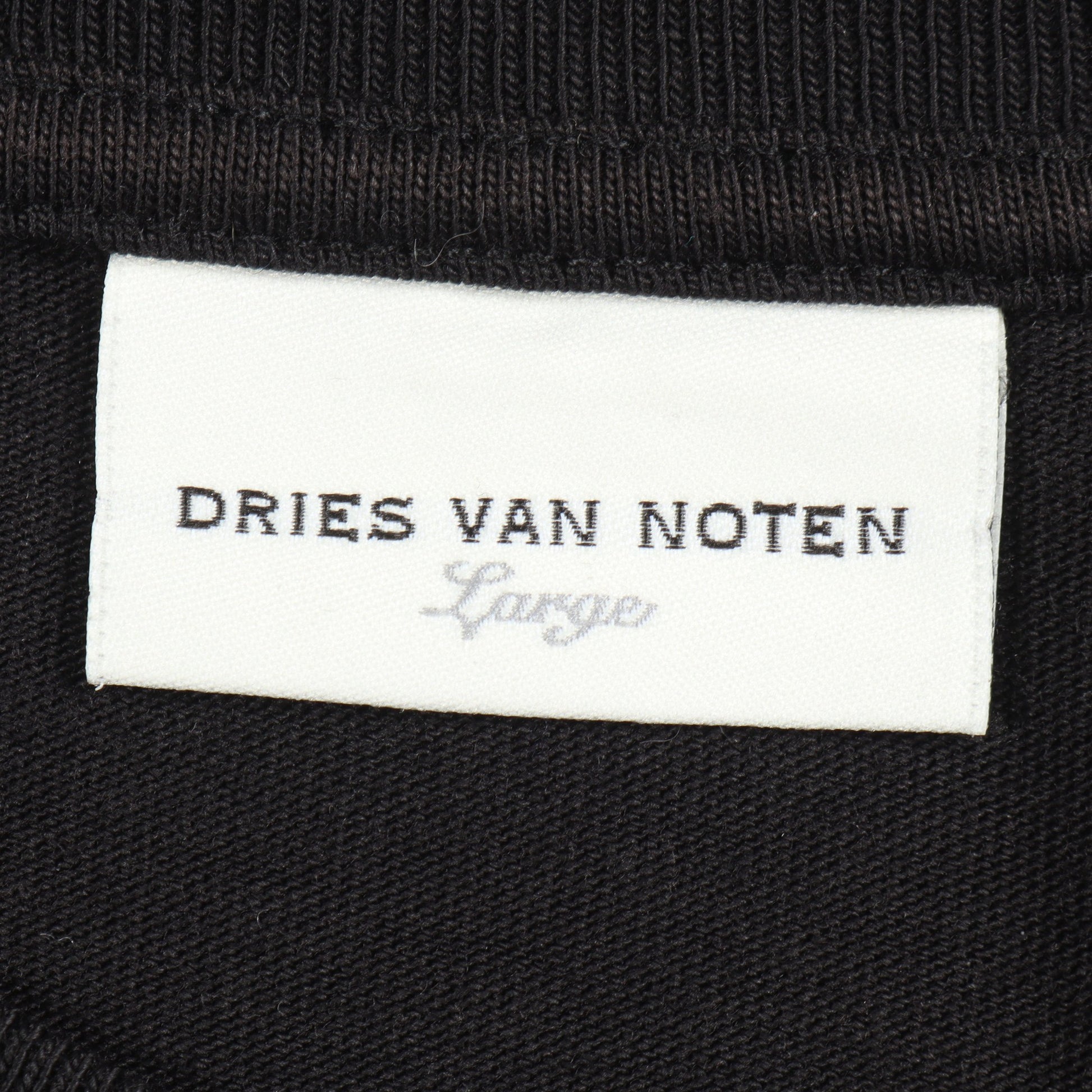 切替 クルーネック 半袖Tシャツ コットン ブラック マルチカラー ドリスヴァンノッテン トップス DRIES VAN NOTEN