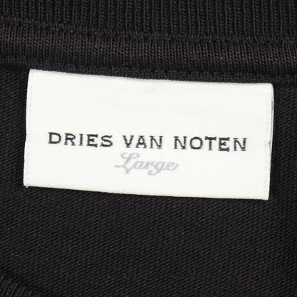 切替 クルーネック 半袖Tシャツ コットン ブラック マルチカラー ドリスヴァンノッテン トップス DRIES VAN NOTEN