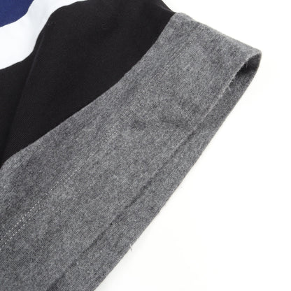 切替 クルーネック 半袖Tシャツ コットン ブラック マルチカラー ドリスヴァンノッテン トップス DRIES VAN NOTEN