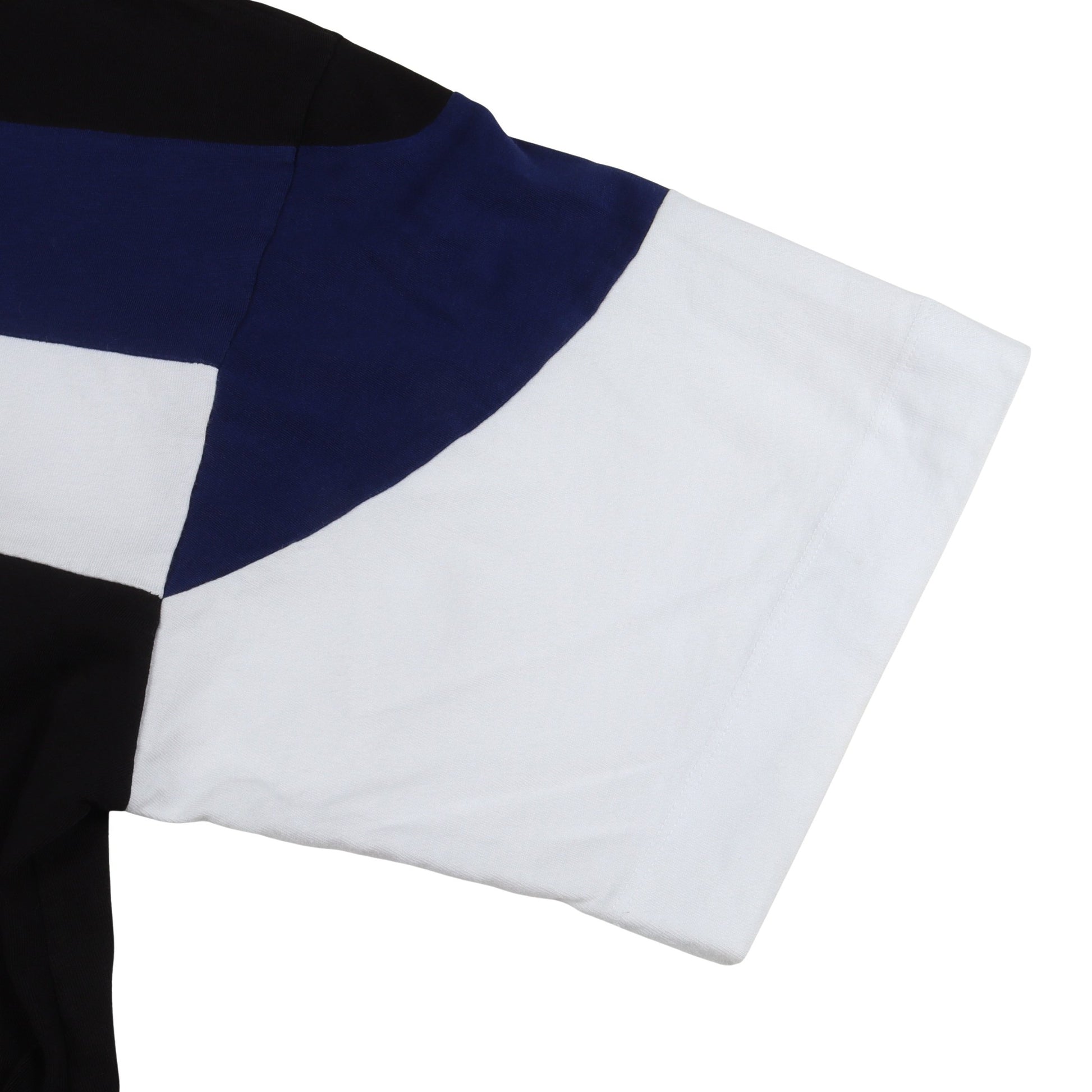 切替 クルーネック 半袖Tシャツ コットン ブラック マルチカラー ドリスヴァンノッテン トップス DRIES VAN NOTEN