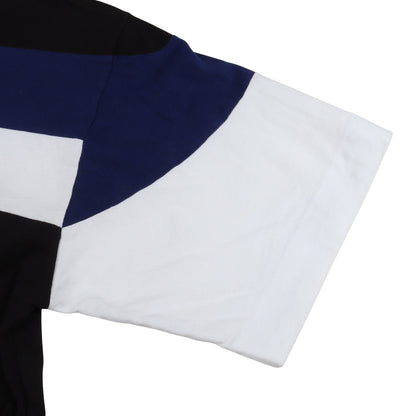 切替 クルーネック 半袖Tシャツ コットン ブラック マルチカラー ドリスヴァンノッテン トップス DRIES VAN NOTEN