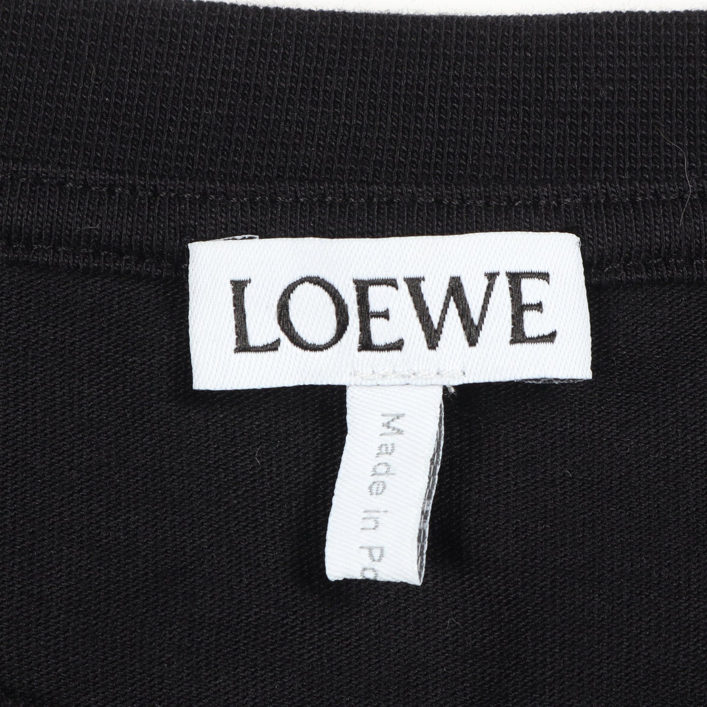 アナグラム刺繍 半袖Tシャツ コットン ブラック ロエベ トップス LOEWE