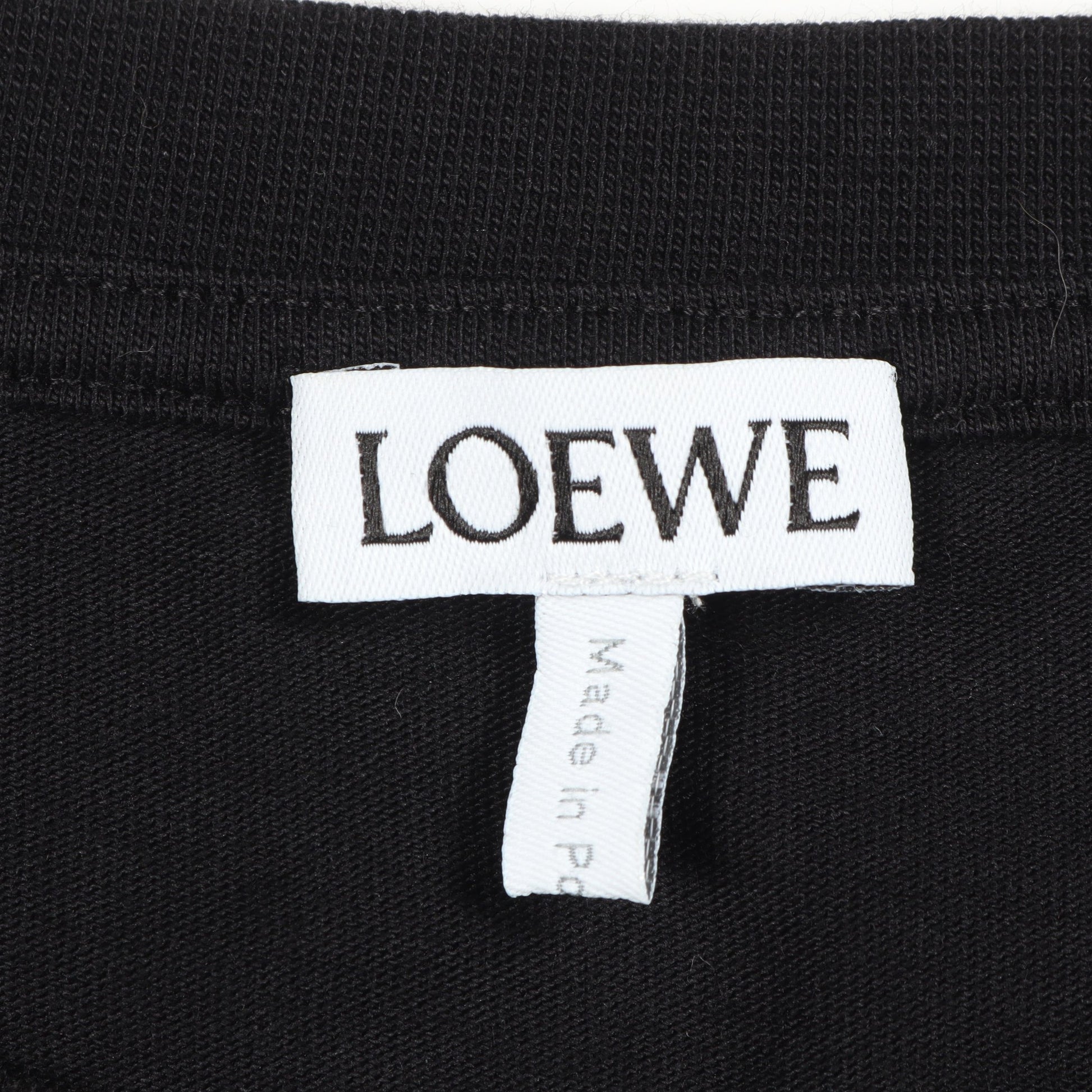 アナグラム刺繍 半袖Tシャツ コットン ブラック ロエベ トップス LOEWE