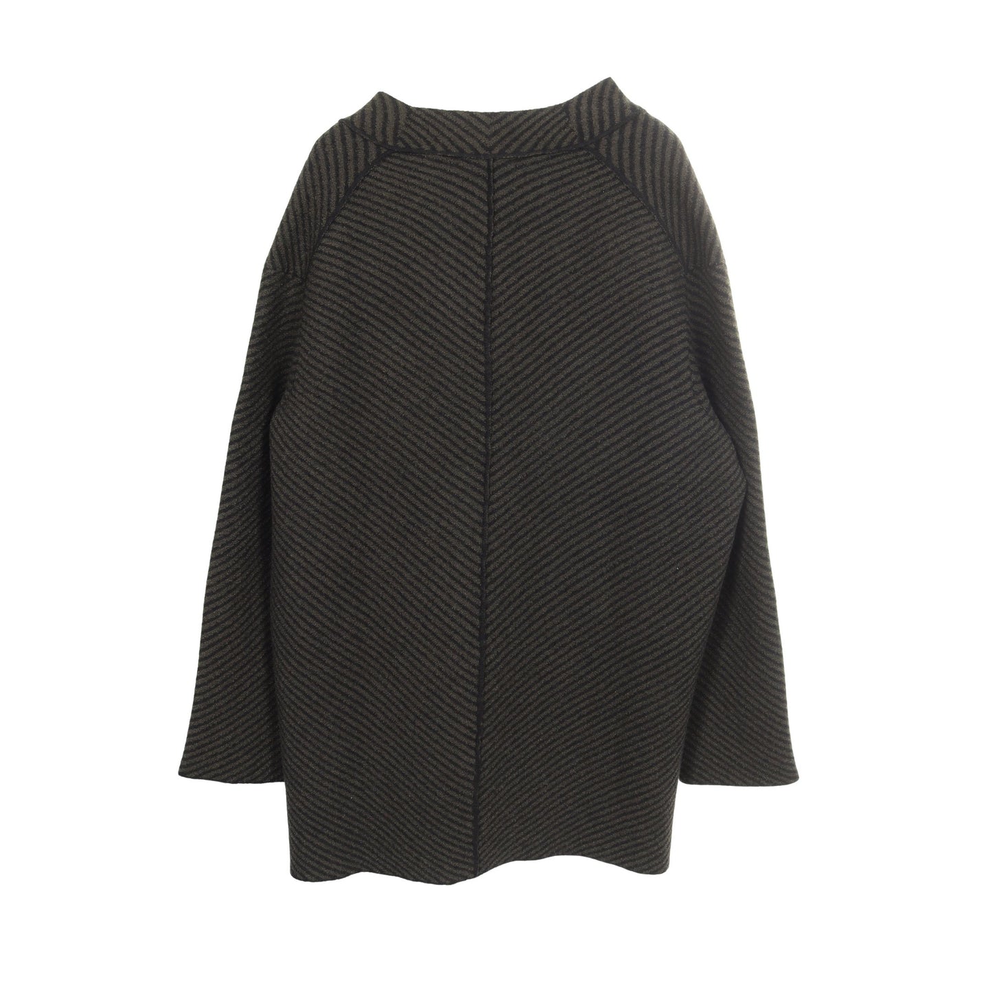 ストライプ ロング カーディガン ウール ダークグリーン ブラック ジルサンダー トップス JIL SANDER