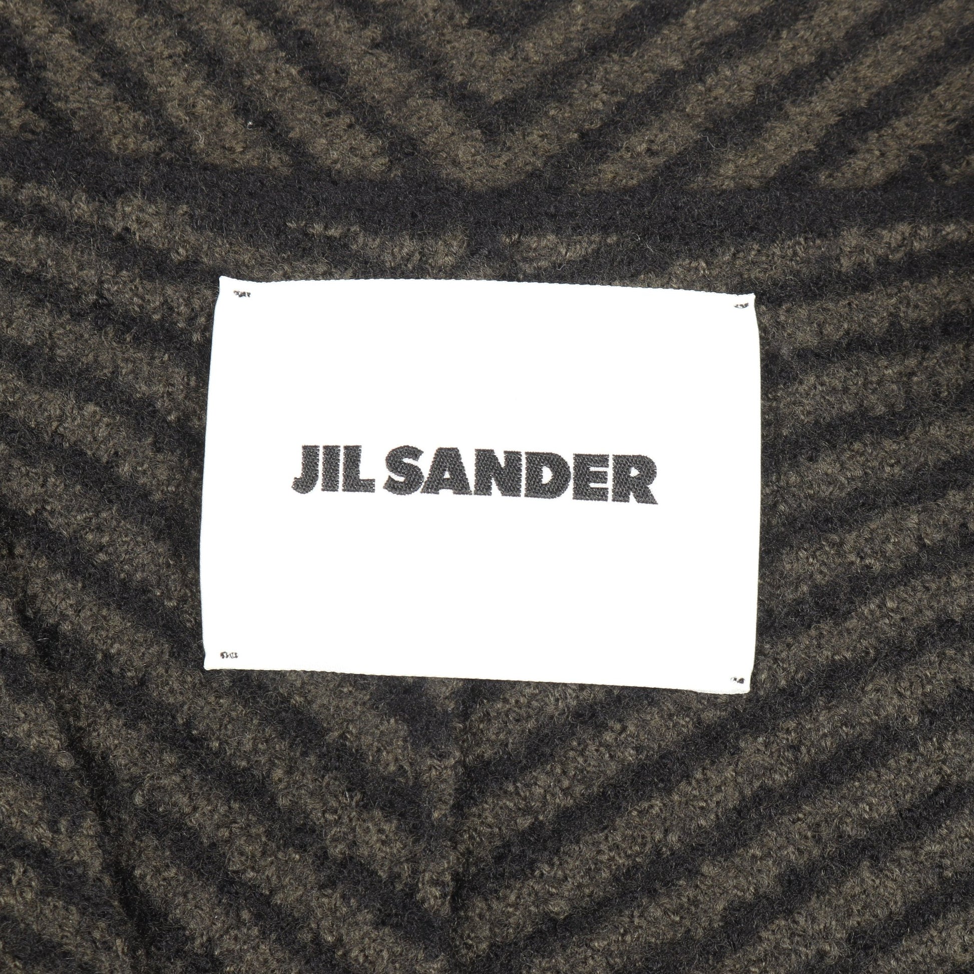 ストライプ ロング カーディガン ウール ダークグリーン ブラック ジルサンダー トップス JIL SANDER