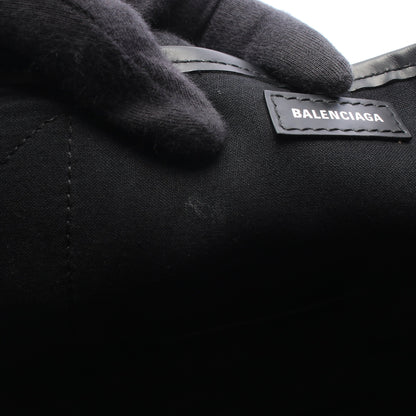 ネイビーカバ XS 2WAY ハンドバッグ キャンバス レザー ブラック バレンシアガ