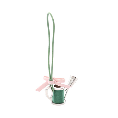 Jardin D'Atelier Dior 如雨露 バッグチャーム レザー シルバー グリーン ピンク クリスチャンディオール
