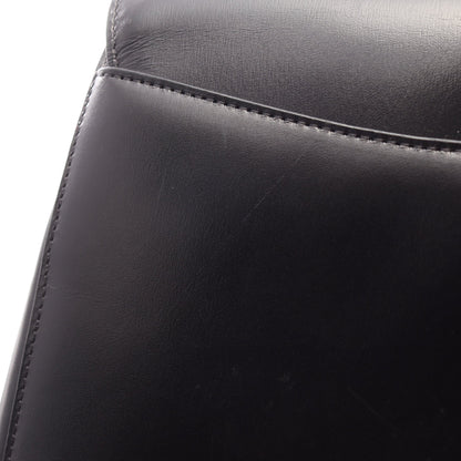 ターンロック 2WAY ハンドバッグ レザー ブラック セリーヌ