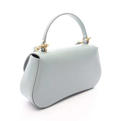 ティーン ローラ 2WAY ハンドバッグ レザー ブルーグレー セリーヌ