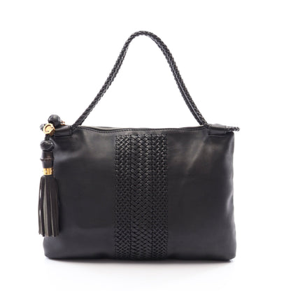 ウーブンウェブ タッセル ハンドバッグ トートバッグ レザー ブラック グッチ バッグ GUCCI