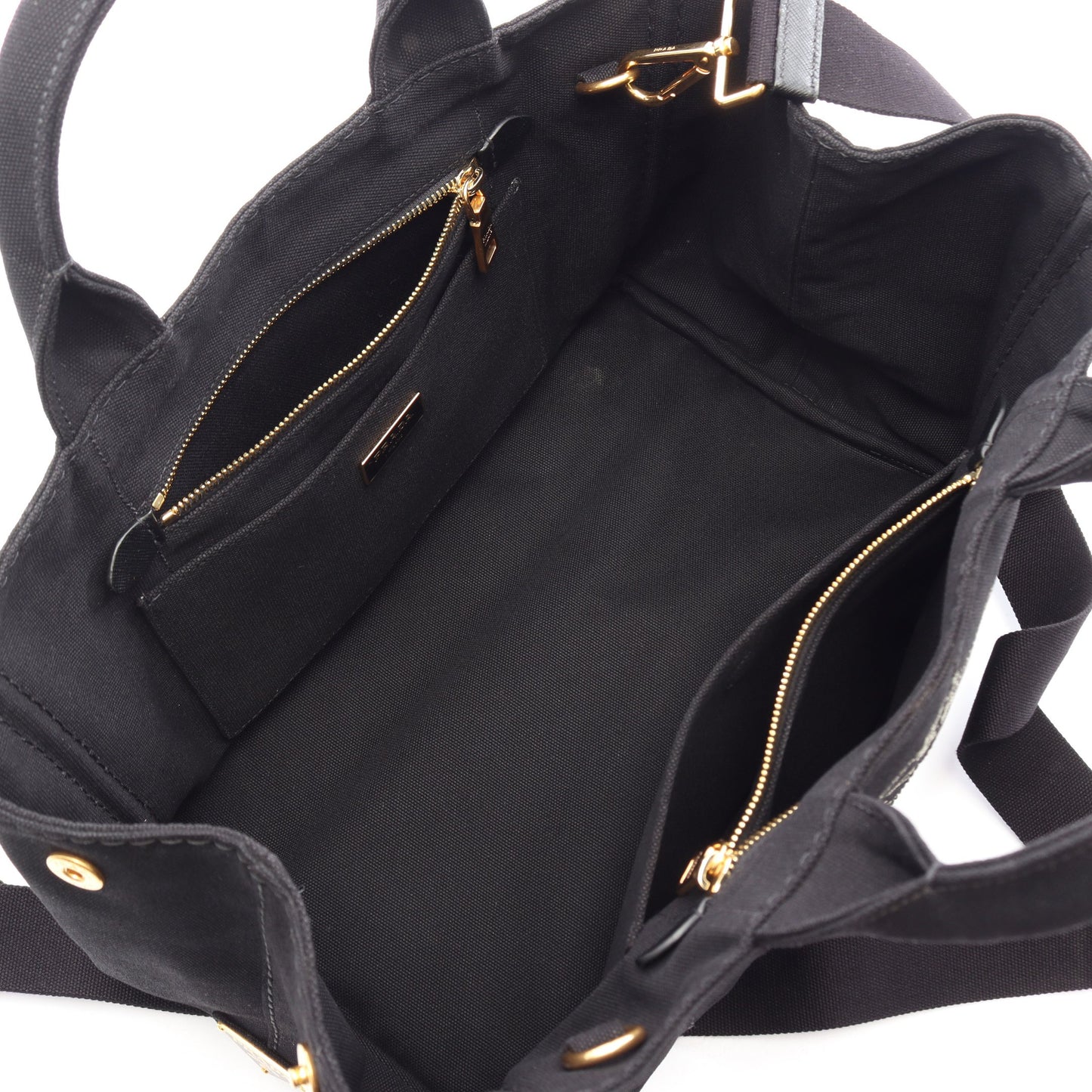 CANAPA カナパ 2WAY ハンドバッグ トートバッグ キャンバス ブラック プラダ