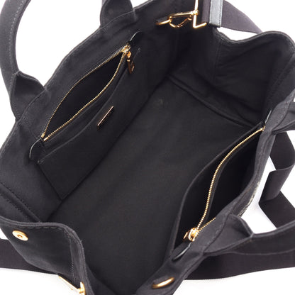 CANAPA カナパ 2WAY ハンドバッグ トートバッグ キャンバス ブラック プラダ