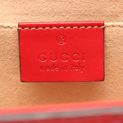 パドロック スモール グッチシマ チェーンショルダーバッグ レザー レッド グッチ