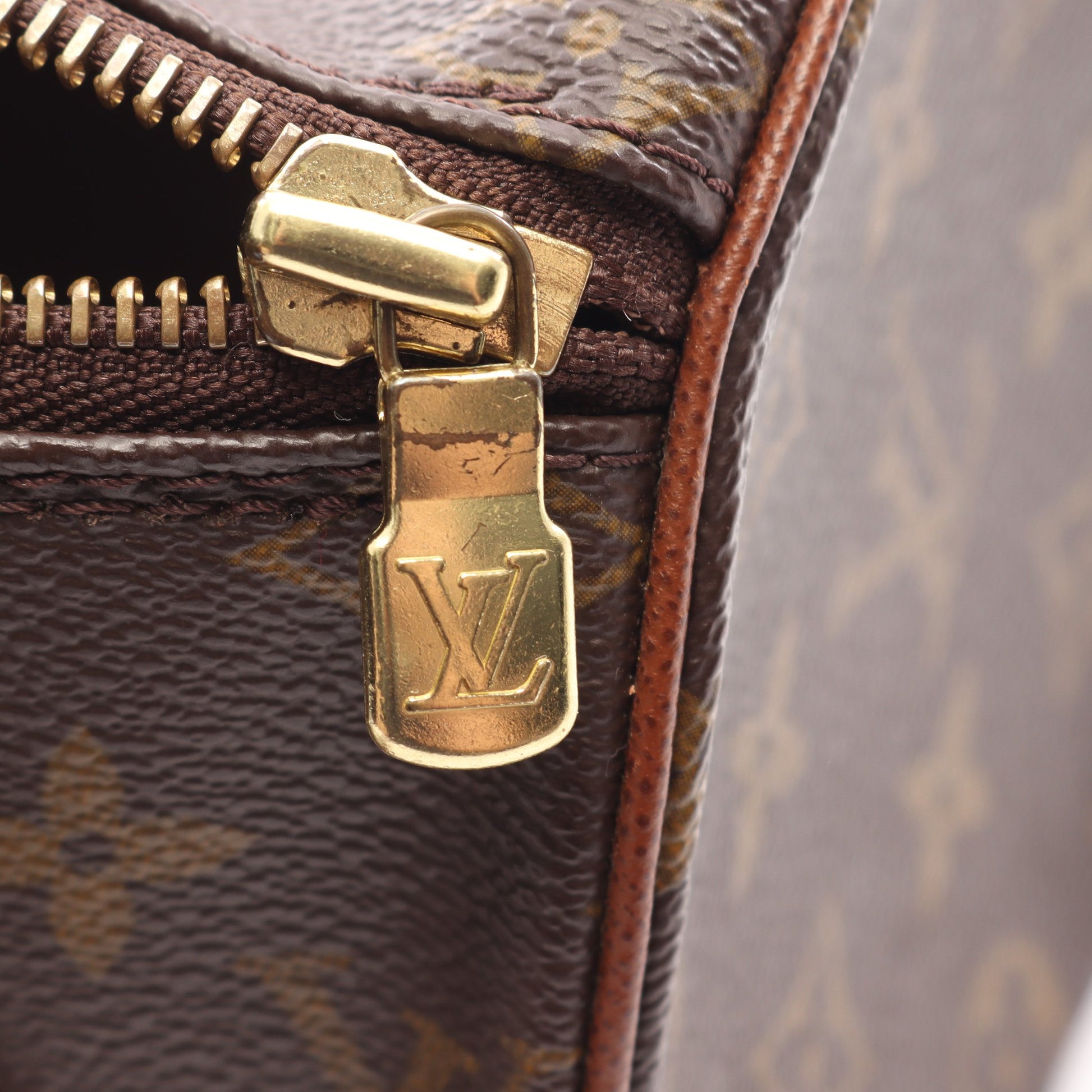 パピヨン26 モノグラム 旧型 ハンドバッグ PVC レザー ブラウン ルイヴィトン バッグ LOUIS VUITTON