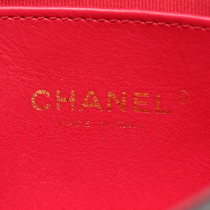 マトラッセ ハートロック チェーンショルダーバッグ ラムスキン ブラック ゴールド金具 シャネル