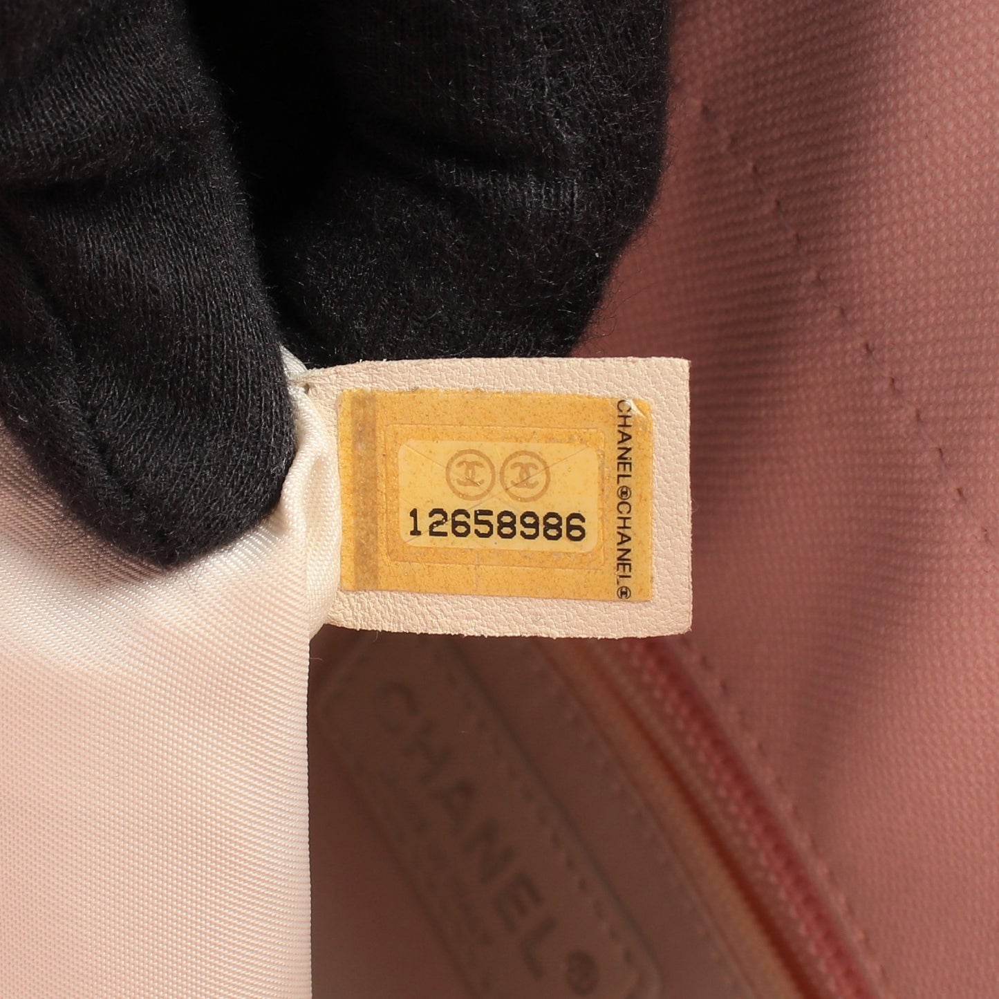 パリビアリッツPM ハンドバッグ トートバッグ キャンバス レザー ライトピンク シルバー金具 シャネル