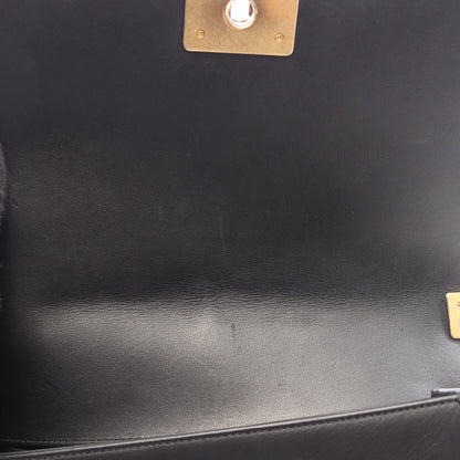 ボーイシャネル チェーンショルダーバッグ ラムスキン ブラック ゴールド金具 シャネル