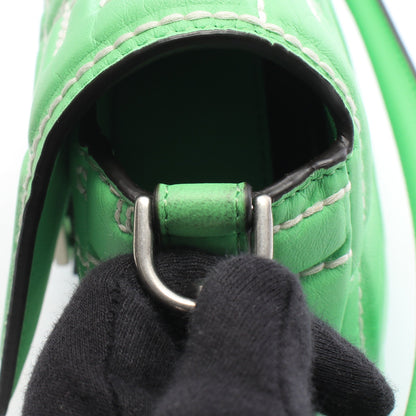 マンマバケット ズッカ 2WAY ハンドバッグ レザー グリーン フェンディ