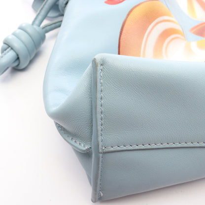 LOEWE × Maruja Mallo フラメンコクラッチ ミディアム ショルダーバッグ レザー ライトブルー マルチカラー ロエベ