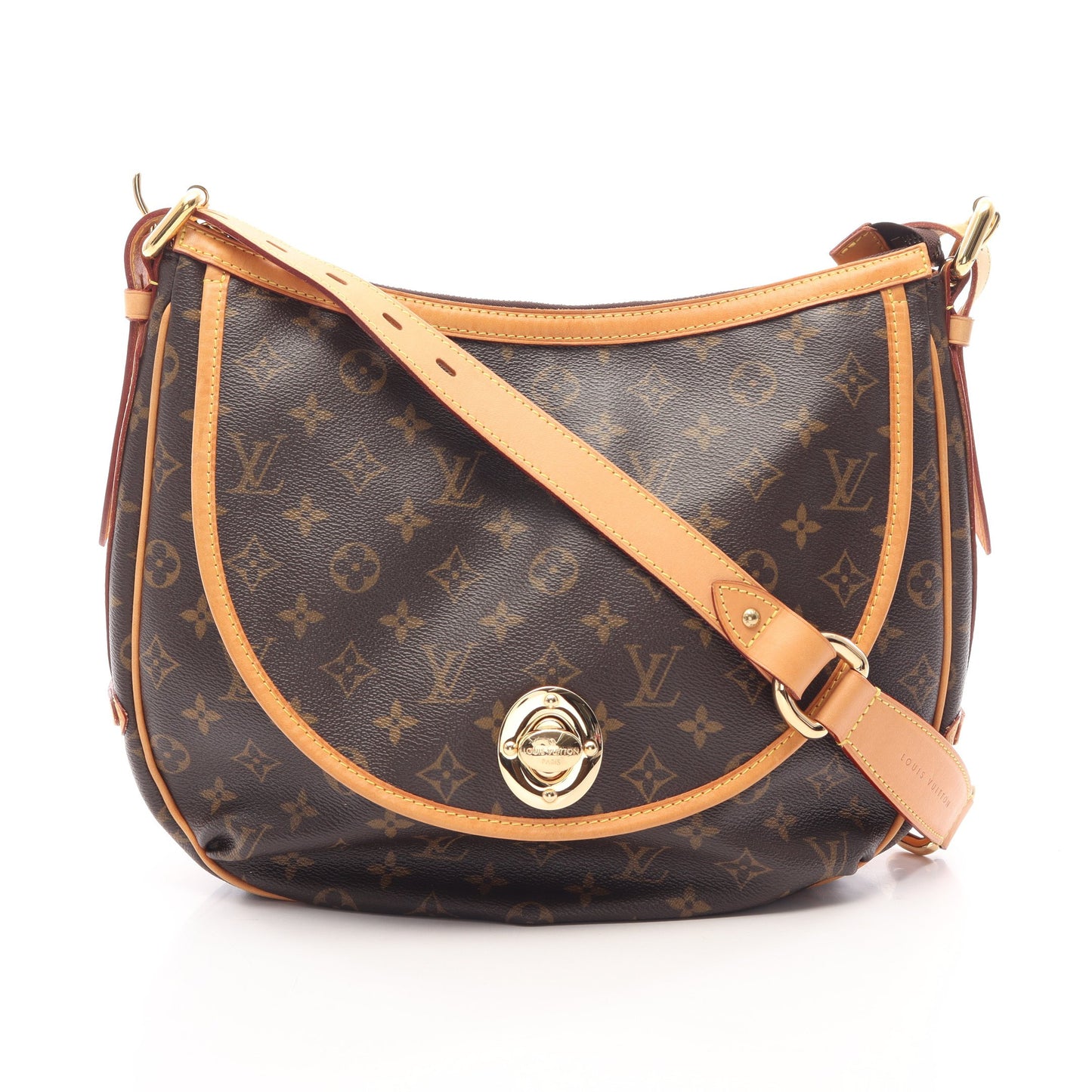 トゥラムGM モノグラム ショルダーバッグ PVC レザー ブラウン ルイヴィトン