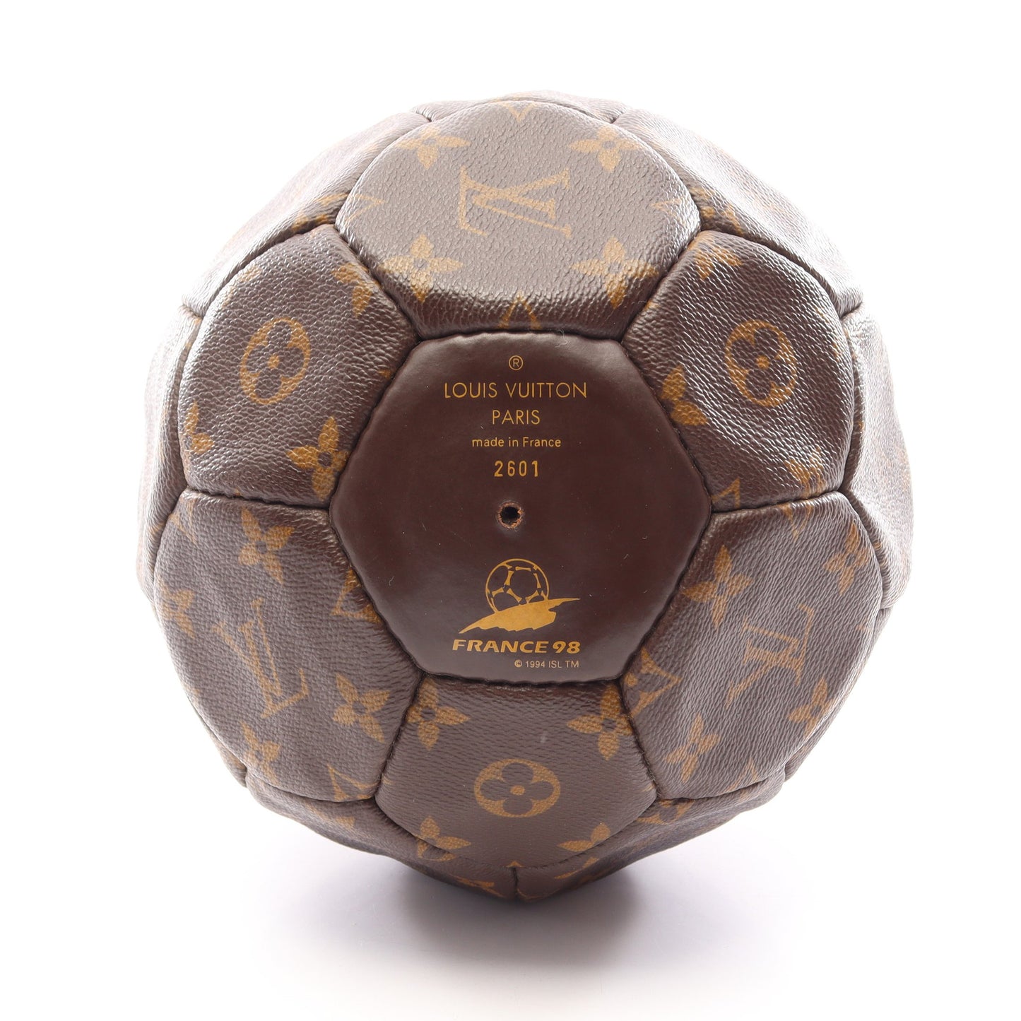 サッカーボール モノグラム 1998年フランスワールドカップ記念 3000個限定 ボール PVC ブラウン ルイヴィトン